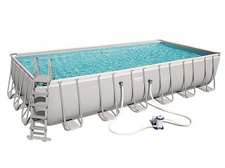 Kit piscine tubulaire Bestway POWER STEEL FRAME POOL rectangulaire 732x366x132cm