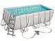 Kit piscine tubulaire Bestway POWER STEEL FRAME POOL rectangulaire 412x201x122cm cartouche