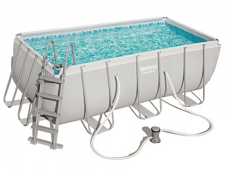 Kit piscine tubulaire Bestway POWER STEEL FRAME POOL rectangulaire 412x201x122cm cartouche