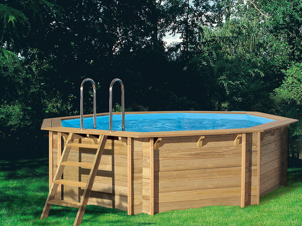 Piscine hors-sol bois BWT myPOOL TROPIC OCTO 505 H120cm