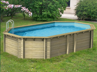 Piscine hors-sol bois BWT myPOOL TROPIC OCTO+ 450 H120cm