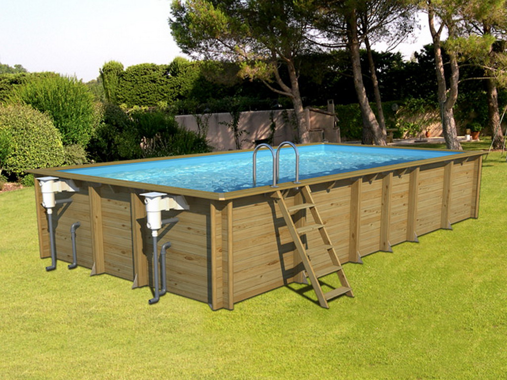 Piscine hors-sol bois BWT myPOOL WEVA RECTANGLE 8x4 H146cm