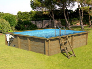 Piscine hors-sol bois BWT myPOOL WEVA CARRE 3x3 H120cm