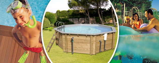 Piscine hors-sol bois BWT myPOOL ODYSSEA OCTO 530 H133cm margelles havane liner sable - Avantages des piscines bois BWT myPOOL ODYSSEA