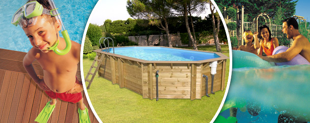 Piscine hors-sol bois BWT myPOOL ODYSSEA OCTO+ 640 H133cm margelles havane liner bleu - Avantages des piscines bois BWT myPOOL ODYSSEA