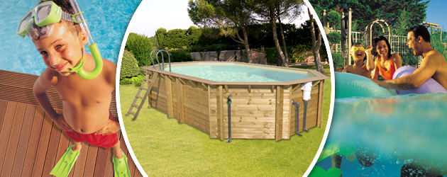 Piscine hors-sol bois BWT myPOOL ODYSSEA OCTO+ 640 H146cm margelles havane liner sable - Avantages des piscines bois BWT myPOOL ODYSSEA