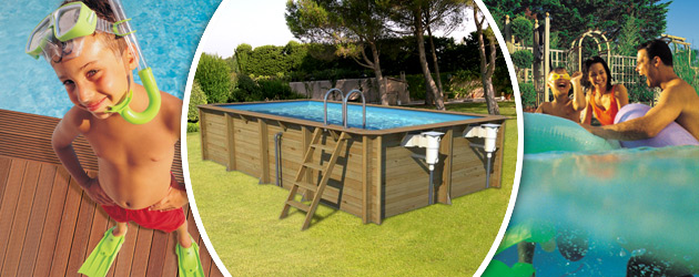 Piscine hors-sol bois BWT myPOOL ODYSSEA RECTANGLE 6x3 H133cm margelles havane liner bleu - Avantages des piscines bois BWT myPOOL ODYSSEA