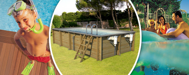 Piscine hors-sol bois BWT myPOOL ODYSSEA RECTANGLE 6x3 H133cm margelles gris cotier liner gris - Avantages des piscines bois BWT myPOOL ODYSSEA