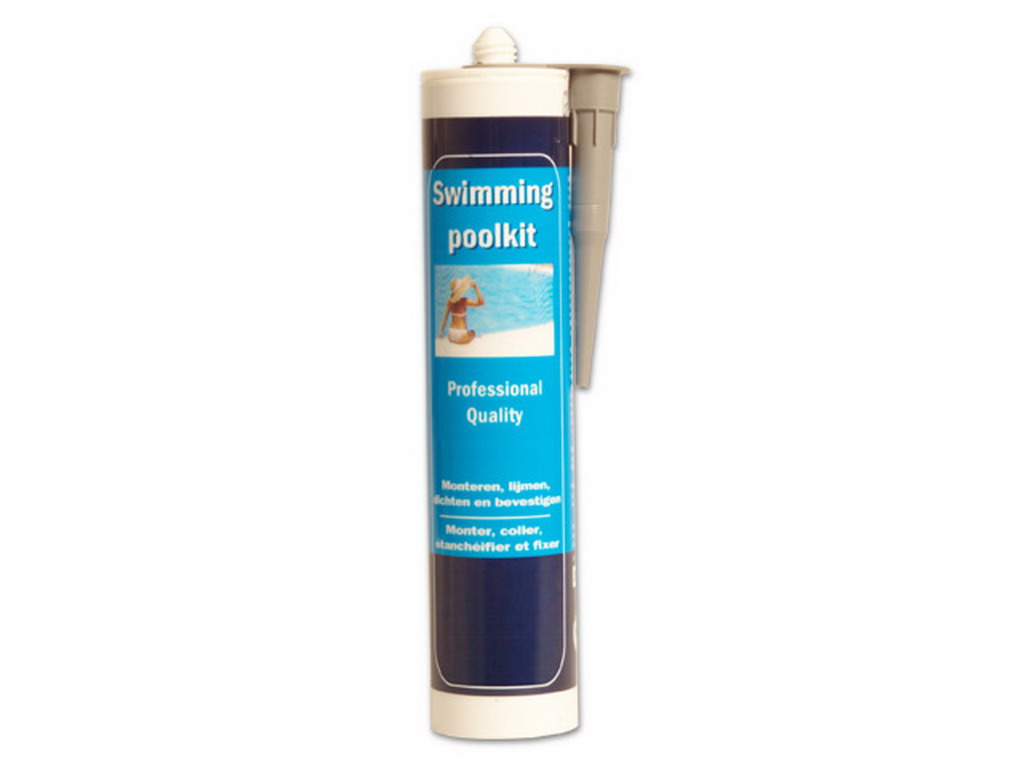 Cartouche mastic colle hybride etanche elastique SWIMMING POOLKIT coloris gris