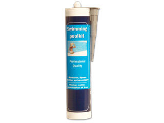 Cartouche mastic colle hybride etanche elastique SWIMMING POOLKIT coloris gris