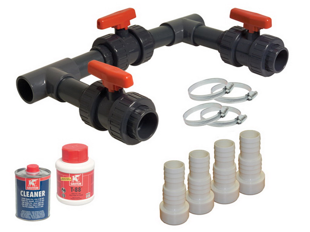 Kit by-Pass complet BASIC pour pompe a chaleur piscine hors-sol ou enterree