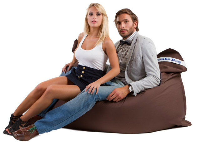 Coussin geant Jumbo Bag THE ORIGINAL 130 x 170cm coloris chocolat - Jumbo Bag Un pouf hyper tendance au service de votre relaxation