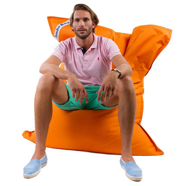 Coussin geant Jumbo Bag THE ORIGINAL 130 x 170cm coloris orange - Jumbo Bag Un pouf hyper tendance au service de votre relaxation