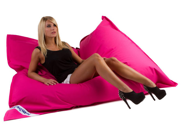 Coussin geant Jumbo Bag THE ORIGINAL 130 x 170cm coloris rose - Jumbo Bag Un pouf hyper tendance au service de votre relaxation