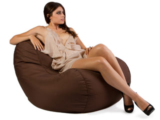 Sofa Jumbo Bag CHILLY BEAN 108 x 75 x 70cm coloris chocolat