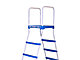 Echelle double symetrique Toi PLATEFORME 2x4 marches laquee epoxy pour piscine hors-sol - Autre vue