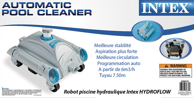 Robot piscine hydraulique Intex HYDROFLOW a aspiration - Robot piscine hydraulique Intex HYDROFLOW Simple et efficace