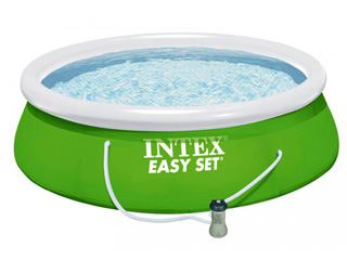 Kit piscine hors-sol autoportante Intex EASY SET ronde Ø366 x 84cm avec filtration debit 2m3/h