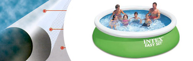 Kit piscine hors-sol autoportante Intex EASY SET ronde Ø366 x 84cm avec filtration debit 2m3/h - Piscine hors-sol Intex EASY SET Plaisir et détente à chaque baignade
