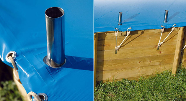 Couverture de securite UBBINK piscine bois Ubbink 250x450cm norme NFP 90-308 - Avantages de la couverture de sécurité Ubbink