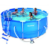 Kit piscine Bestway STEEL PRO MAX POOL ronde Ø366 x 100cm filtration cartouche - Kit piscine complet Bestway STEEL PRO MAX POOL