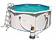 Kit piscine Bestway HYDRIUM STEEL WALL POOL ronde Ø300 x 120cm filtration a sable