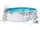 Kit piscine Bestway HYDRIUM STEEL WALL POOL ovale filtration a sable 500x360x120 cm