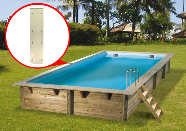 Kit de 4 enjoliveurs de margelles Ubbink ALUDR pour piscine hors-sol bois rectangulaire - Avantages des enjoliveurs de margelles bois Nortland-Ubbink