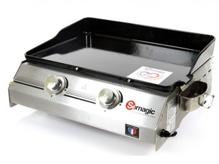 Plancha Somagic MADE IN FRANCE 2 feux au gaz