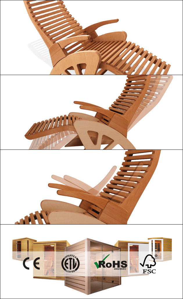 Fauteuil ergonomique de relaxation Holl's ALTO CONFORT coloris bois naturel - Fauteuil de relaxation Holl's ALTO CONFORT Détente et relaxation