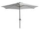 Parasol inclinable aluminium noir a manivelle Ø270cm toile coloris gris