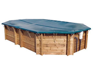 Couverture d'hiver BWT myPOOL P-PB 580 vert pour piscine bois CARRE 3x3