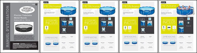 Kit piscine tubulaire Intex METAL FRAME ronde avec filtration a cartouche - Zone de téléchargement Notice, documentations commerciales de la piscine tubulaire Intex METAL FRAME