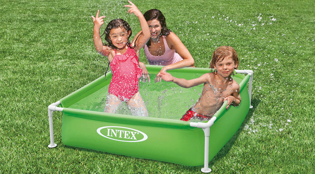 Piscine hors-sol tubulaire Intex METAL FRAME JUNIOR pour enfants avec ou sans filtration - Galerie photos et vidéo de la piscine hors-sol tubulaire Intex METAL FRAME JUNIOR