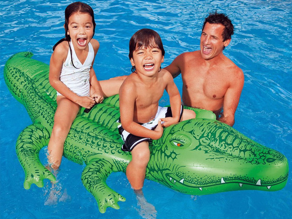 Animal gonflable Intex CROCODILE dimensions 203 x 114cm pour piscine ou plage