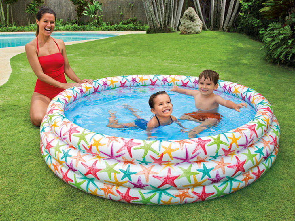 Piscine gonflable Intex ETOILES DE MER ronde dimensions Ø168 x 40cm