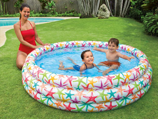 Piscine gonflable Intex ETOILES DE MER ronde dimensions Ø168 x 40cm