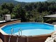 Kit piscine beton NATURALIS decagonale Ø4.95 x 1.40m aspect bois