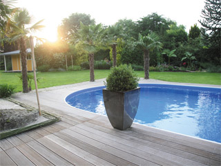 Kit piscine enterrée AQUALUX acier ovale 7x3.50x1.20m