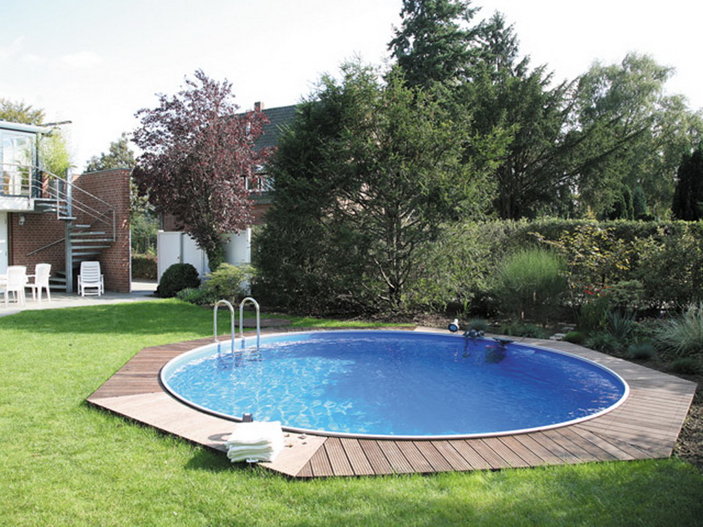 Kit piscine enterree AQUALUX acier ronde 4.5 x 1.50m