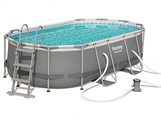 Kit piscine tubulaire Bestway POWER STEEL FRAME POOL ovale 427x250x100cm