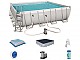 Kit piscine tubulaire Bestway POWER STEEL FRAME POOL carree 488x488x122cm filtration sable - Autre vue