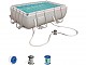 Kit piscine tubulaire Bestway POWER FRAME POOLS rectangulaire 282x196x84cm - Autre vue