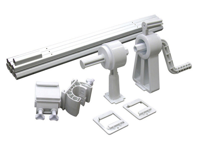 Enrouleur telescopique AQUALUX piscine hors-sol 5m maximum - Composition du colis pour l'enrouleur télescopique Aqualux hors-sol