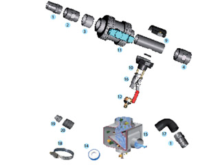 Kit optionnel 1 citerne capsuleo d'aqualux pour distribution gravitaire - Composition du kit optionnel 1 citerne de rétention d'eau CAPSULEO d'Aqualux