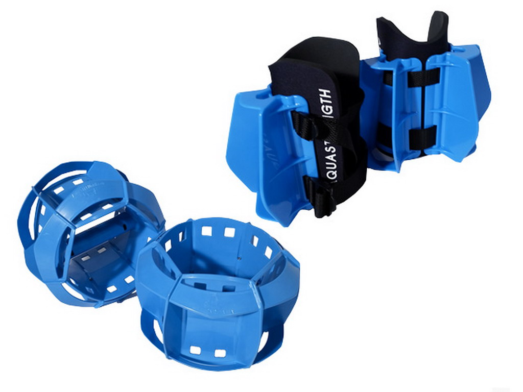 Kit paires de chevillieres et bracelets bleus 3D AQUASTRENGHT Hexagone