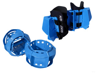 Kit paires de chevillieres et bracelets bleus 3D AQUASTRENGHT Hexagone