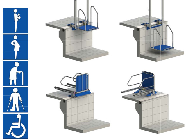 Plateforme de mise a l'eau FIXE Hexagone personne a mobilite reduite - Plateforme de mise à l'eau fixe Hexagone 