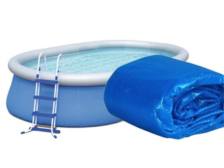 Couverture solaire Bestway Ovale Fast Set 5,60 x 3,11m pour piscine ovale 6,10 x 3,66 x 1,22m