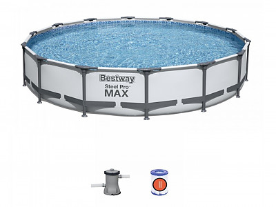 Kit piscine tubulaire Bestway STEEL PRO MAX POOLS ronde Ø427 x 84cm filtration cartouche